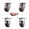 Service Caster 4 Inch Polyurethane Caster Set with Roller Bearings 2 Swivel 2 Rigid SCC SCC-35S420-PPUR-2-R-2 - alternate 6